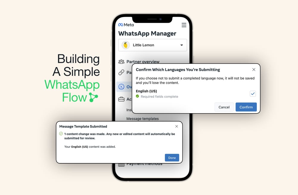 How to build a simple WhatsApp flow with no code